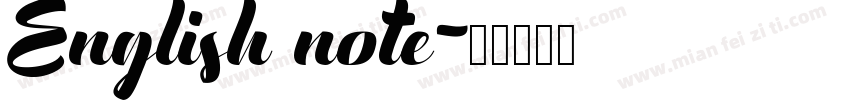 English note字体转换